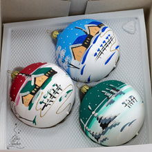 Christmas ornament - ball set - 3 pieces