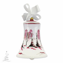 Christmas bell ornament - 4" in height - half painted