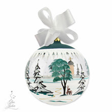 Glass Christmas Ornament - "Clear Sky in Alps" - medium sized