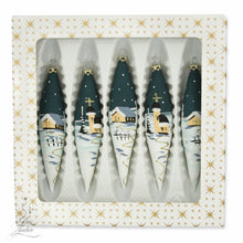 Christmas tree "tear drops" - 5 pieces - mixed colors - Glaswerks