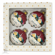 Christmas tree ball ornaments - 4 pieces - Glaswerks