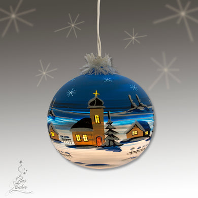 Large illuminated glass ornament - 6