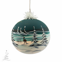 Large illuminated glass ornament - 6" in diameter - Handmade ornament