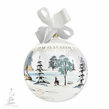 large glass Christmas ball ornament - 7“ in ø - Glaswerks